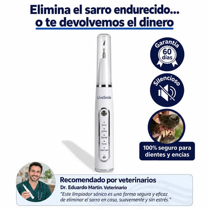 LiveSmile™ - Elimina el sarro endurecido de tu perro desde casa en 5 minutos